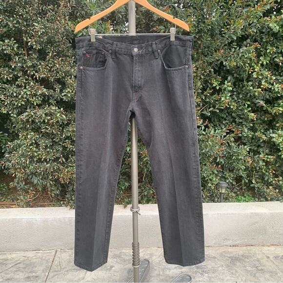 Polo Ralph Lauren Denim Dungarees Black Jeans Men's 36 - Picture 3 of 11